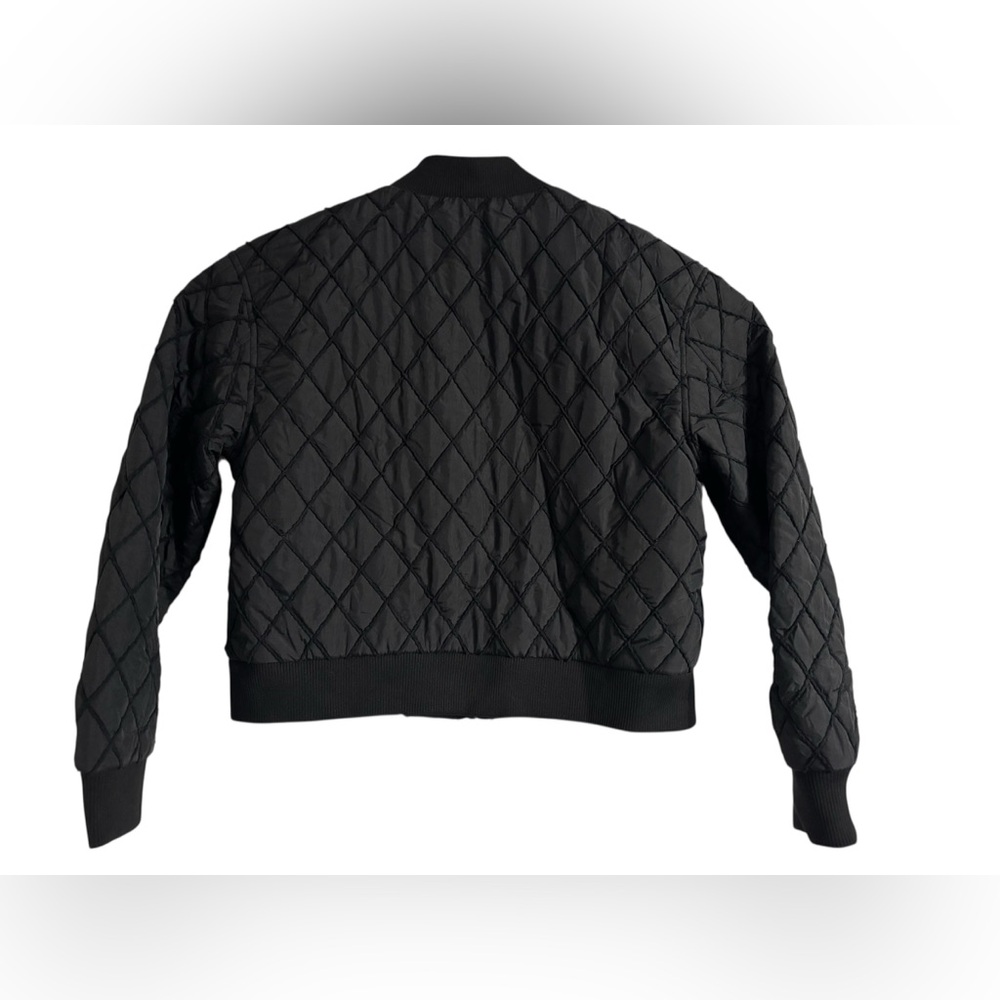Wild Fable Women's Quilted Bomber Full Zip Black Jacket Size Large - Picture 4 of 7